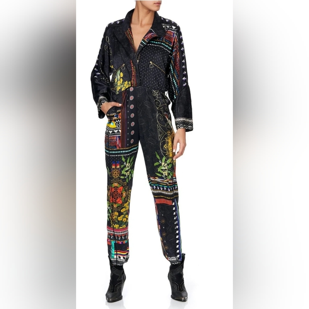 Camilla Blackheath Betty Zip Front Panel Jumpsuit, VGUC, Size S